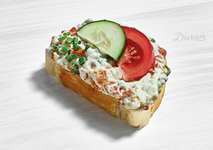 Duran Sandwich Wurstsalat Weißbrot Duran Sandwich Wurstsalat Weißbrot